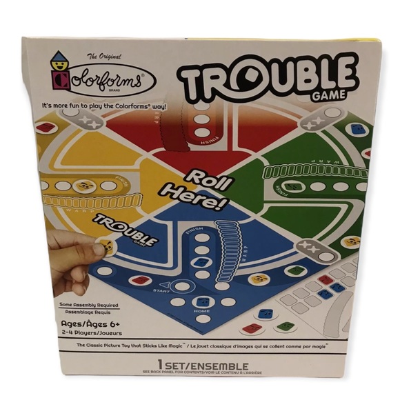 Colorforms by Hasbro TROUBLE! Miniature Board Game NWT - Picture 4 of 4